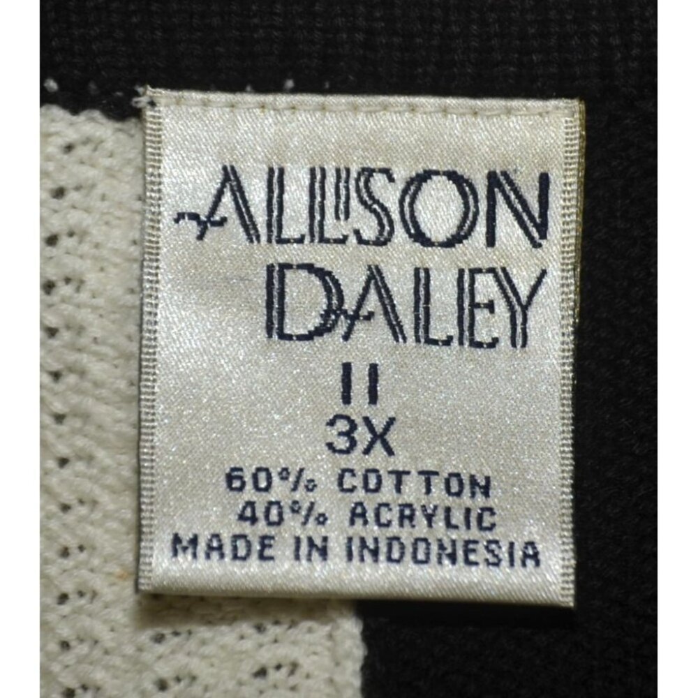 Allison Daley Adorable Colorblock Cardigan Sweater Size 3X Mixed Knit Casual - Picture 8 of 9